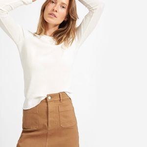 Everlane Long Sleeve Waffle Tee in Bone Sz Sm